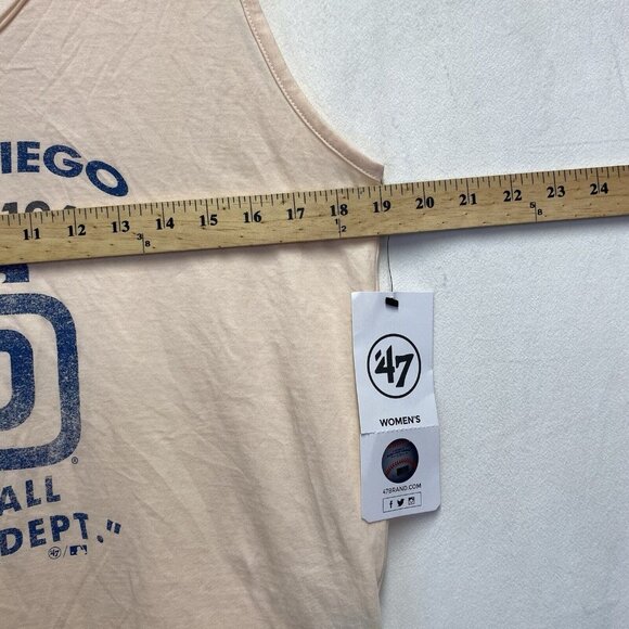 JEFFERSON '47 Letter MLB San Diego Padres 1969 Tank Top Women Medium Blush New - Picture 3 of 13